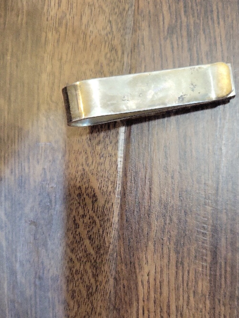 Vtg Money Clip with Black, Yellow and Blue Marble Inlay - Picture 2 of 2
